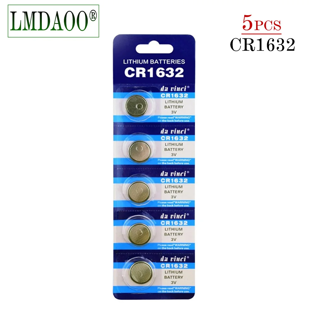 

Button Coin Battery CR1632 LM1632 BR1632 ECR1632 3V Watch Button Coin Cells Lithium Battery 5 Pcs EE6224
