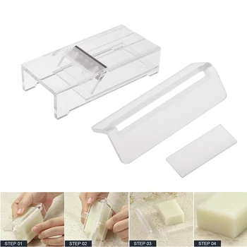 

2 Pieces Acrylic Handmade Soap Beveler Planer Soap Edger Candle Trimmer DIY Soap Making Tools - high transparent easy using