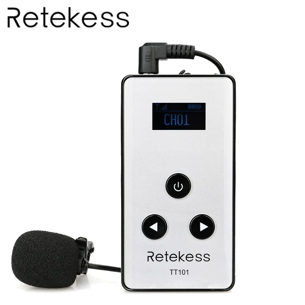 

RETEKESS TT101 Wireless Audio Transmitter 195-230MHz For Tour Guide System 99 Channel Conference Language Interpretation System