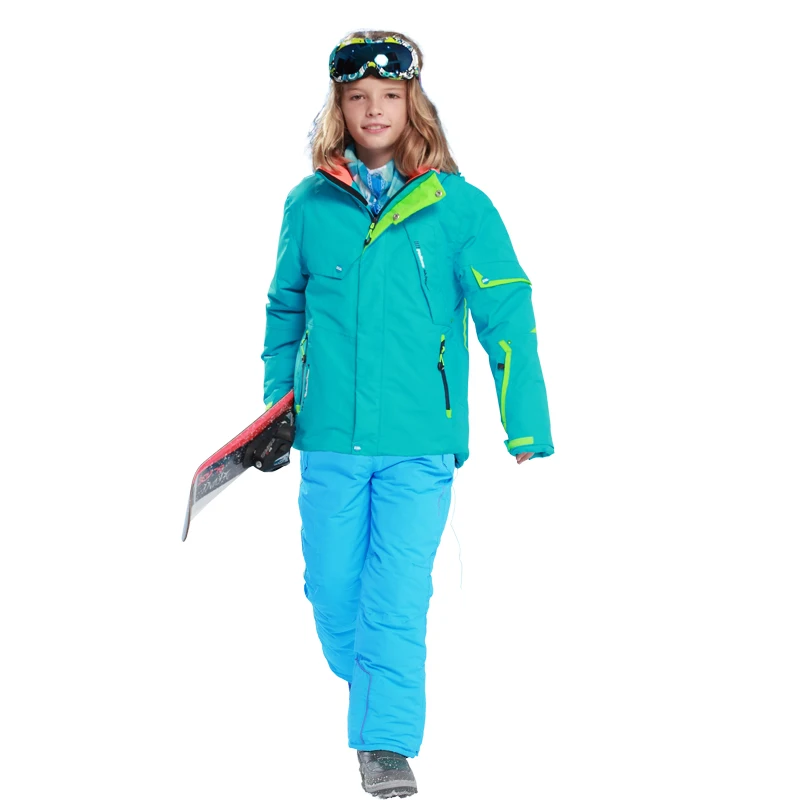 new Winter Fleece Warm Ski Suit Boys Waterproof Mountain Skiing Jacket