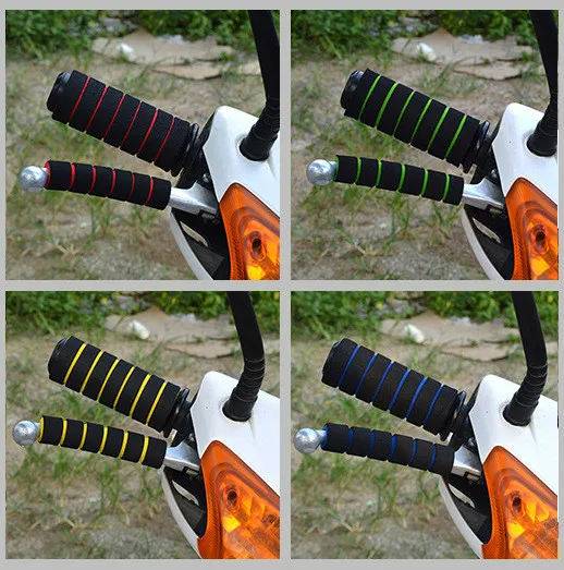 Мотоцикл части Универсальный Высокая эластичность губка мото скутер ручка Мотокросс 4 цвета полный набор ручного тормоза ручки Грипсы