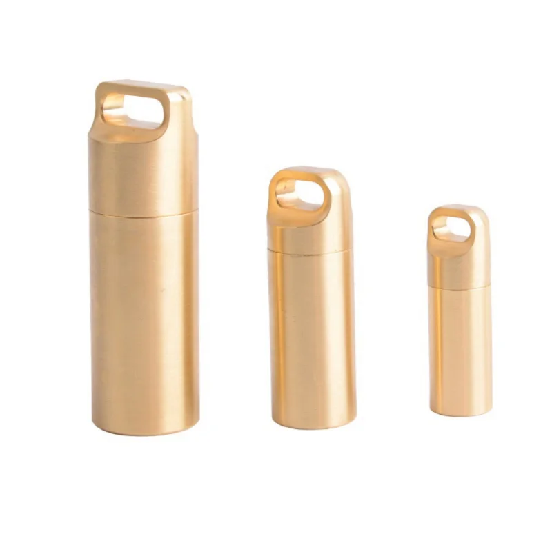 

New Aluminium Alloy Waterproof Capsule Seal Bottle Outdoor EDC Survival Pill Box Container First Aid Emergency Pills Tank Case