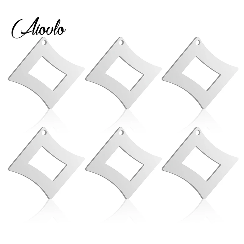 

20pcs/lot Stainless Steel rhombus geometric Earrings Connectors Jewelry Accessories for DIY Handmade Jewelry Making Hand Made