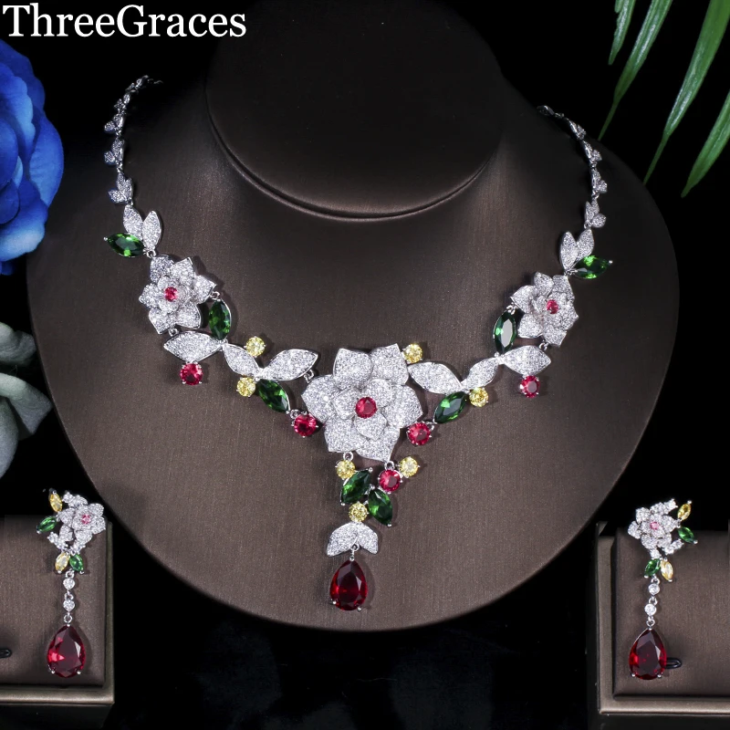 ThreeGraces роскошный костюм ювелирное изделие в форме цветка разноцветный