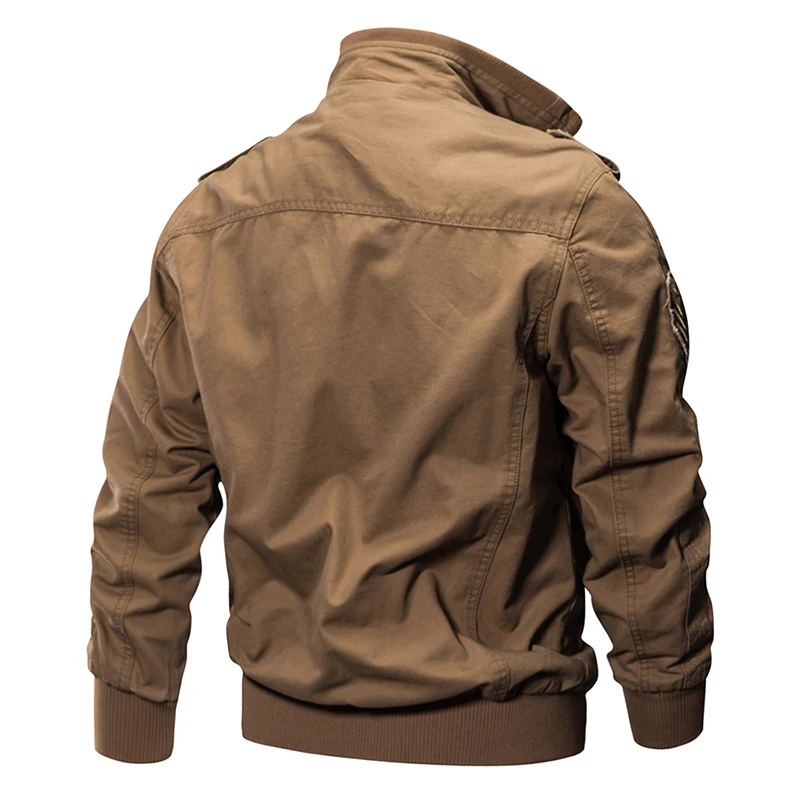 QIQICHEN Men Military Pilot Jackets Bomber Cotton Coat Tactical Army Jacket Male Casual Air Force F