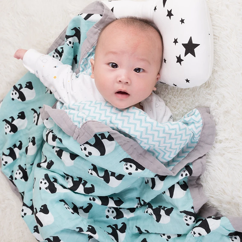 Ruyi bebe детское одеяло из органического хлопка многофункциональное 4 слоя муслина для новорожденных одеяло детское Пеленальное Одеяло 120*120 см