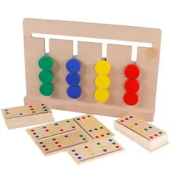 Игрушки Монтессори материалы четыре цвета игры цвет соответствия для раннего детства образование Дошкольное обучение игрушки
