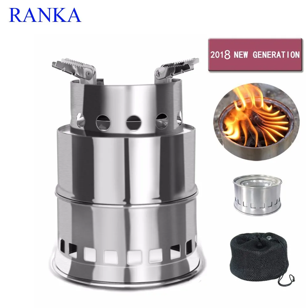  Camping Stove Portable Stainless Steel Wood Stove camping equipment for Outdoor hiking camping Trav