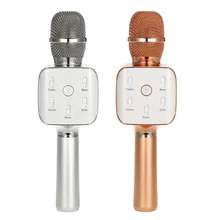 Новинка Беспроводной Караоке-плееры Bluetooth конденсаторный микрофон MIC KTV Пение Запись для смартфонов