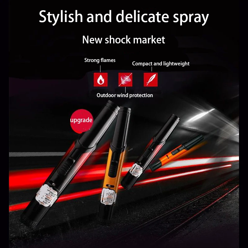 Welding torch BC-526 outdoor camping barbecue welding torch creative straight metal lighter butane gas welding equipment 