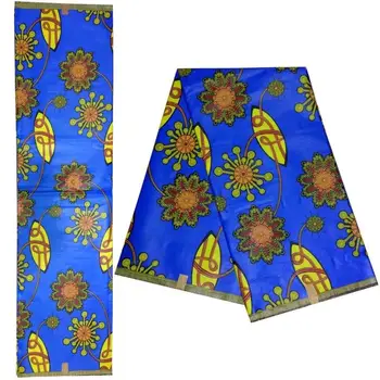 

2018 Most popular African java wax prints ankara fabrics high quality Royal blue100% cotton material wax print fabrics LMJ002
