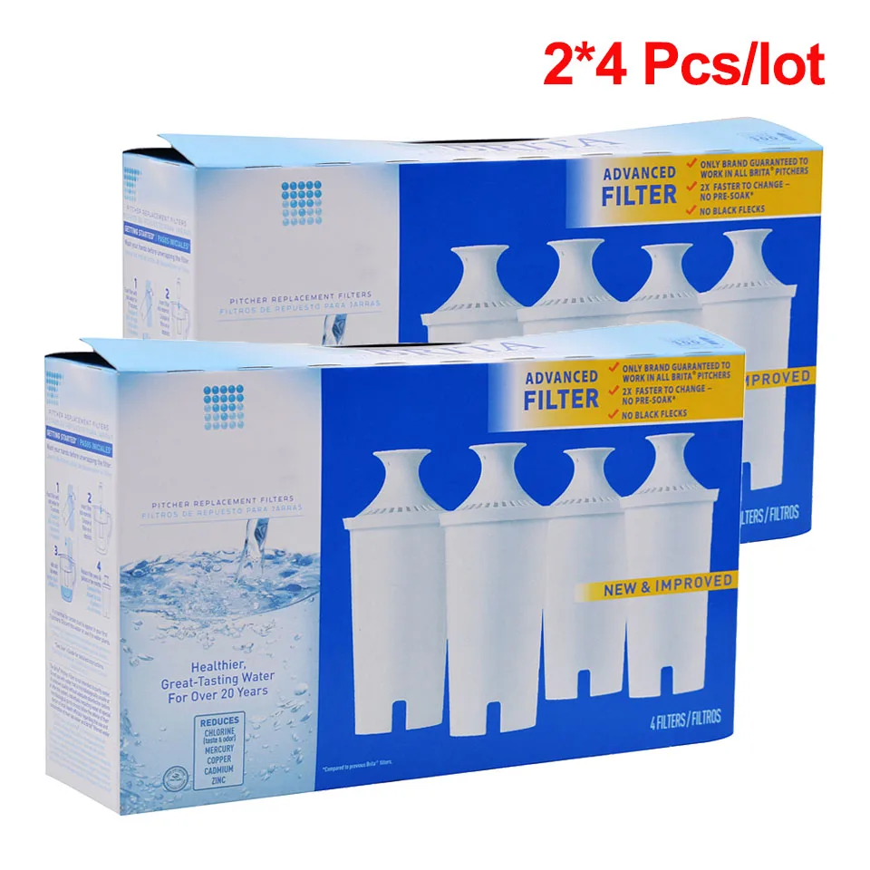 

Hot Sale! Purify Kettle Direct Drinking Activated Carbon water filter Pitcher Replacement for Brita Pitcher Double 4 Pcs/lot