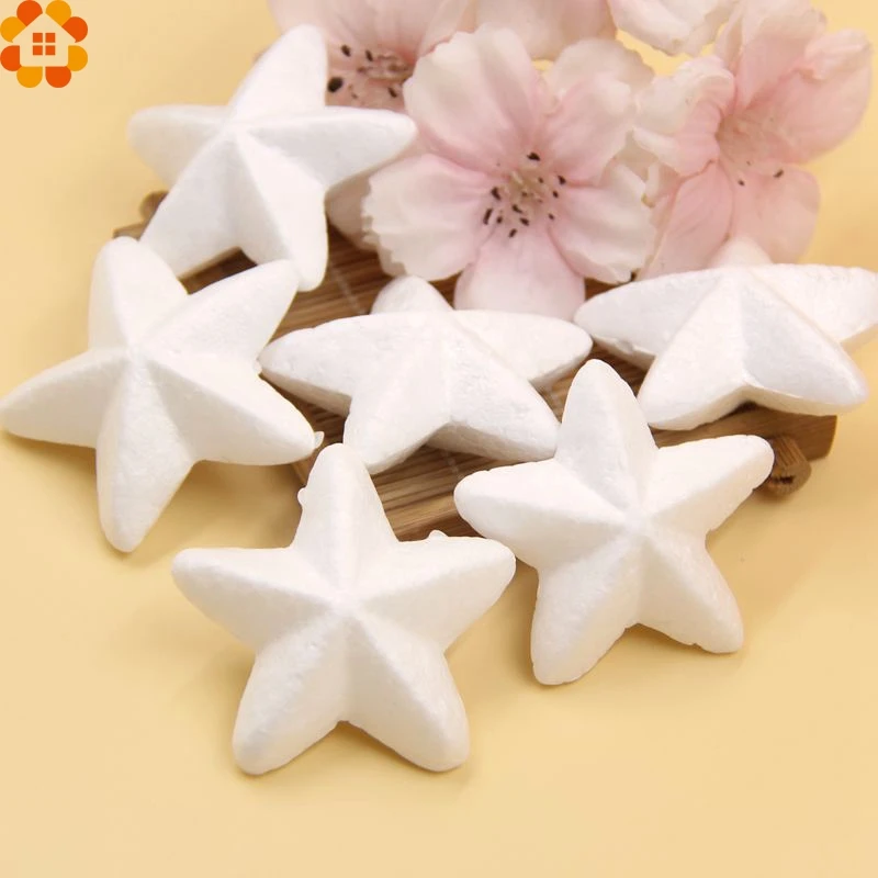 

20PCS 50MM Christmas Ornaments Stars White Stars Polystyrene Styrofoam Ball Kids Gift DIY Christmas Party Decoration Supplies