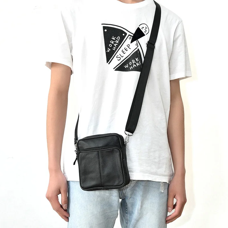 الأعمال الرجال جلد طبيعي حقيبة ساعي كبير قدرة حقيقي جلدي حقائب كتف عارضة Crossbody أكياس للذكور لينة أسود