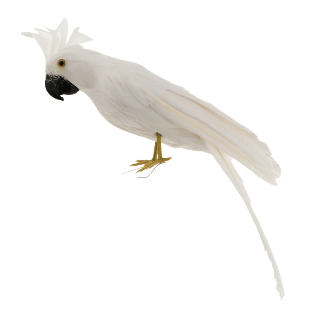 Simulation Parrot Model Artificial Feather Bird Animal Figurine Home Garden Sculptures Yard Law Ornament Decor Fancy Dress Party