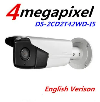 In stock English Version IP Camera DS-2CD2T42WD-I5 4MP Multi Language IR Bullet Network IP Camera Support H.264+ WDR Function