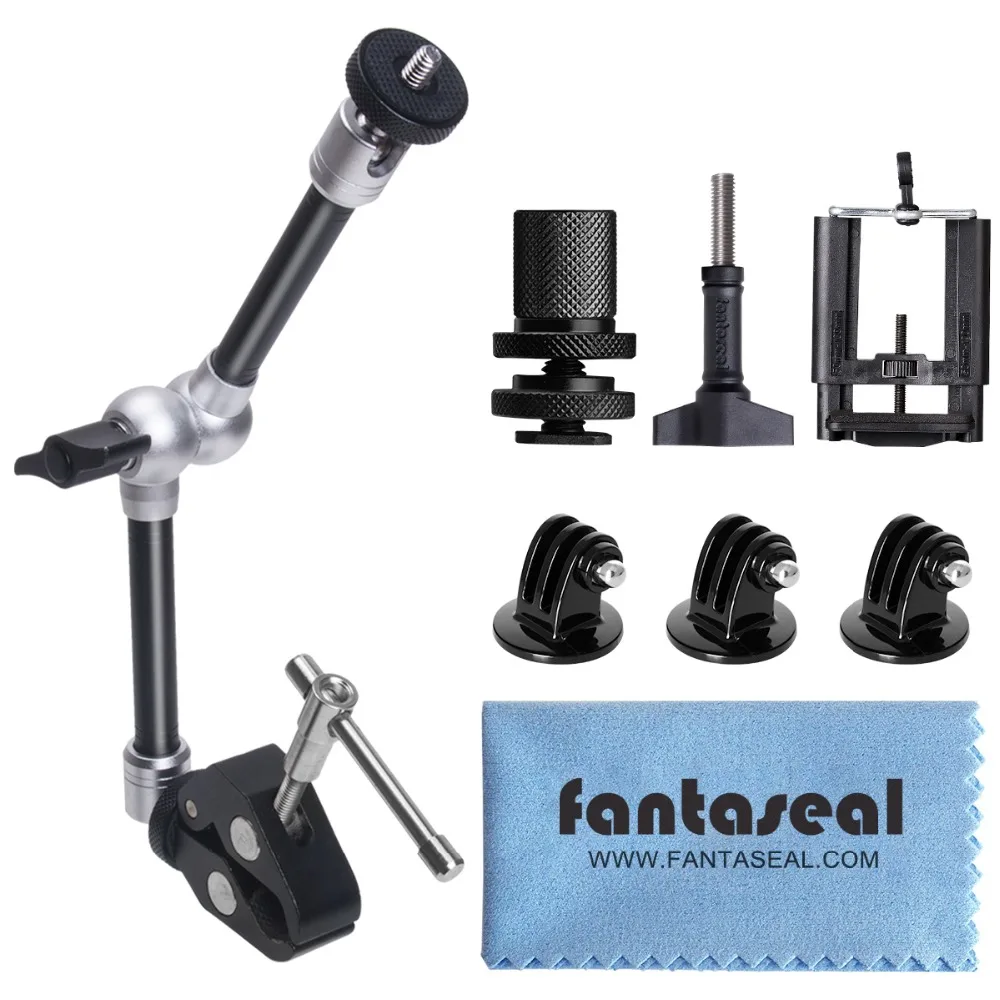 Magic Arm Clamp Mount Holder Articulating Friction Super Clamp Bracket Kit for iPhone XS MAX Samsung S10 S9 Xiaomi Mobile Phone