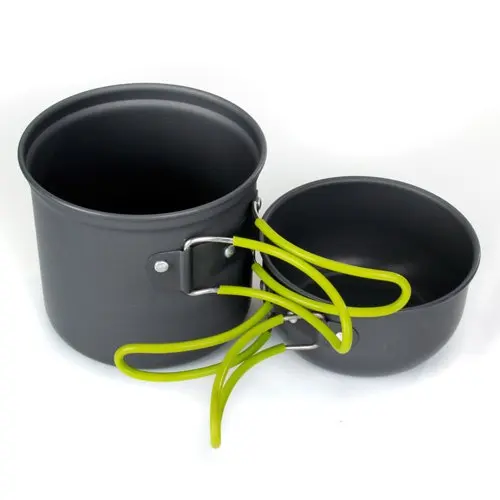 Buena oferta de Excursión Que Acampa Plegable Juego de Utensilios Pot Pan