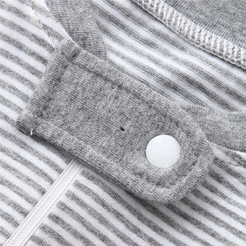 2019 new Newborn Baby Girls Boys Long Sleeve Zipper Packs Stripe Romper Jumpsuit Clothes fashion design (5)