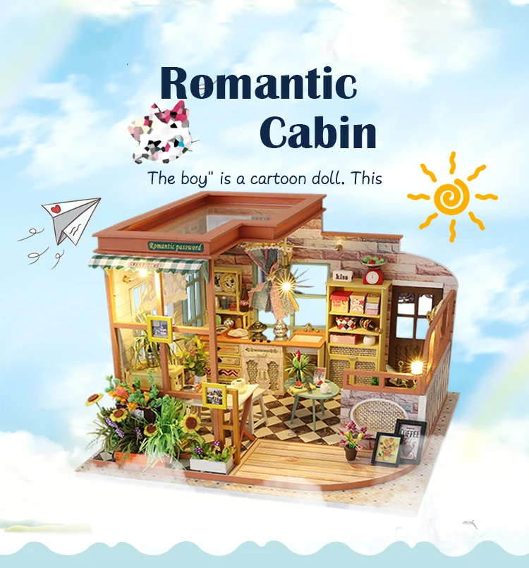 Cutebee Romantic Password DIY 3D Dollhouse Kit