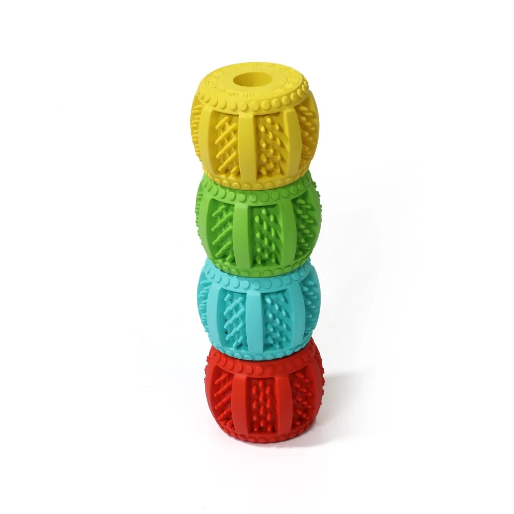 Dog Toy Interactive Rubber Drum Rope Piercing Balls Pet Dog Cat Puppy Extra-tough Chew Training Toys Tooth Cleaning Ball Toys Drum (10)