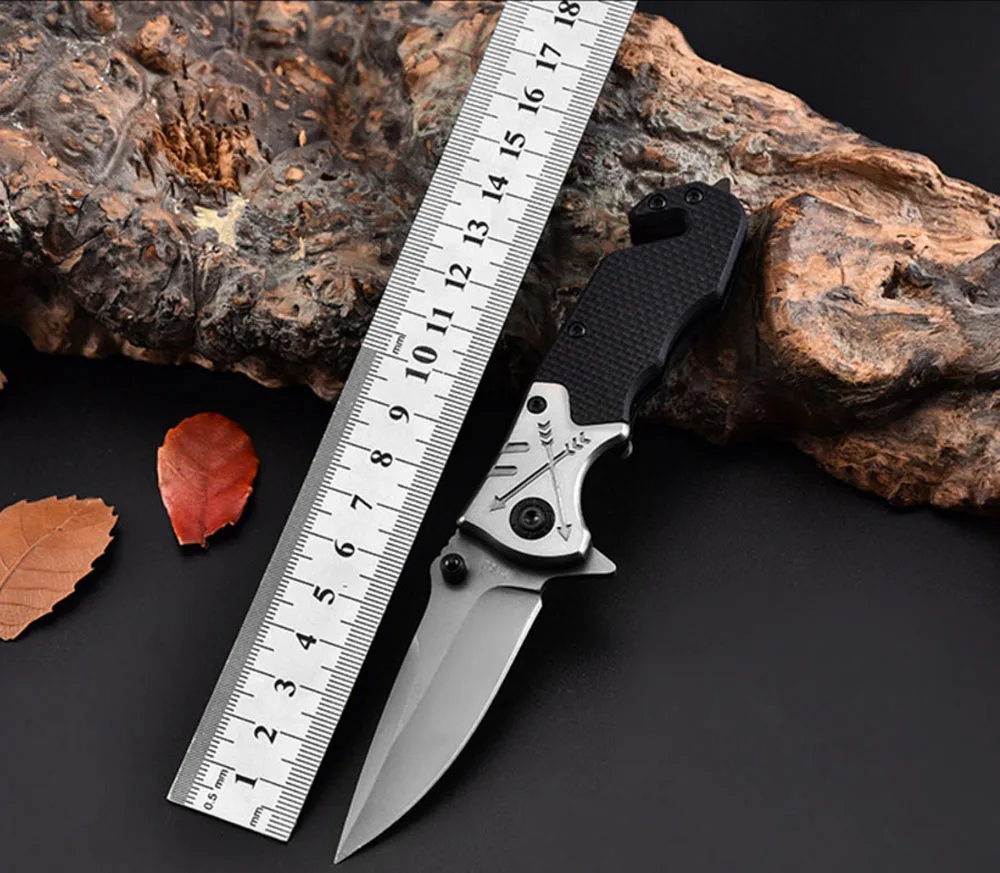 

AZRAEL OD126 Portable Fold Pare Peel Pocket Carabiner Knife Outdoor Box Blade Camp Open Hang Multi tool Quickdraw Clip Package