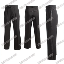 Высокое качество! Мужские/мужские брюки для латинских танцев, мужские брюки для бальных танцев, мужские латиноамериканские брюки на заказ, размер или цвет