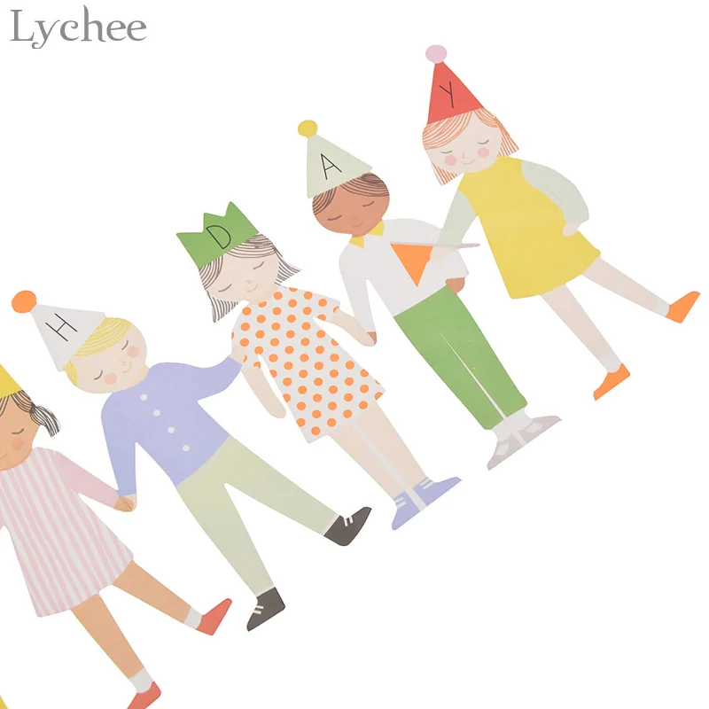  Lychee Life Hand By Hand 3D Happy Birthday Greeting Card Kids Party Gift Invitation Card Party Supp - 32977425415