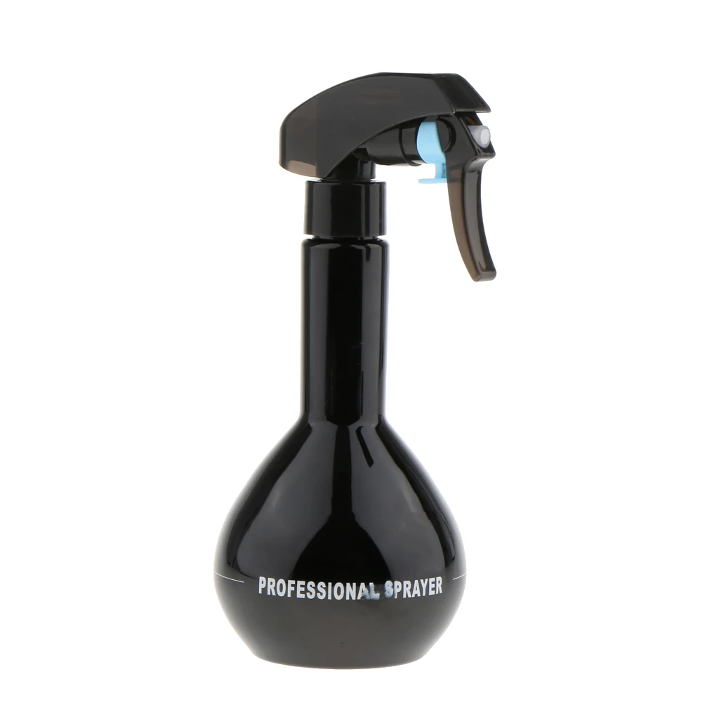 280ml Hair Salon Hairdressing Spray Flowers Water Sprayer Plastic Mist Bottle Black Useful & Multifunctional Tools