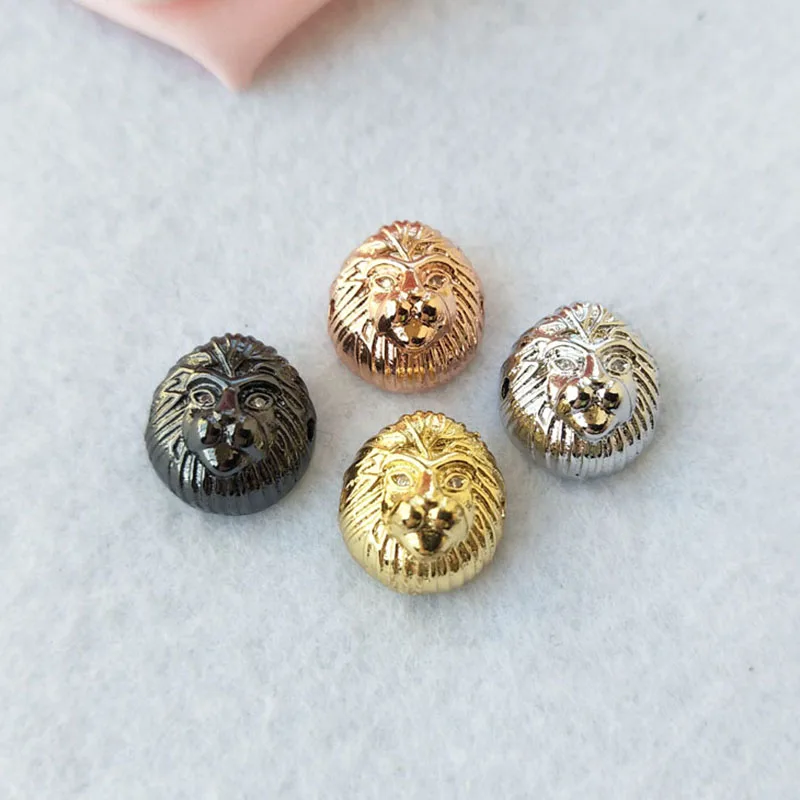 

10 Pcs CZ zircon crystal Micro pave Connector lion shaped Spacer Beads for DIY Making Bracelet necklace Jewelry Finding BD251