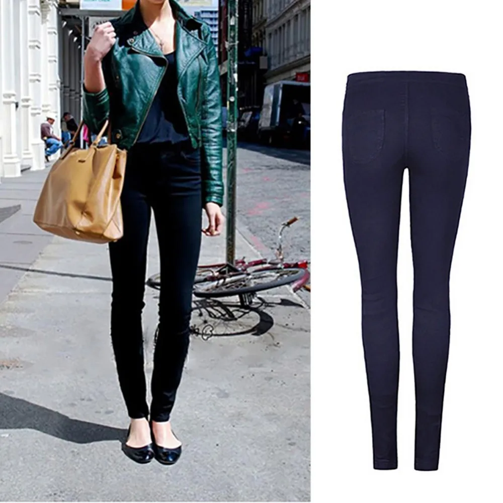 Модные женские джинсы Новинка весна осень высокая талия обтягивающие джинсы повседневные брюки длинные брюки-карандаши эластичные одежда