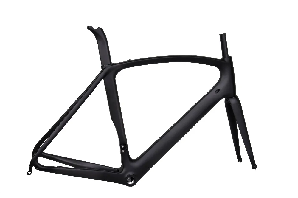 Flash Deal 2018 Hot sale Wholesale brand custom design carbon T800 toray fiber top quality road bicycle frame UD matt aero road bike frames 2