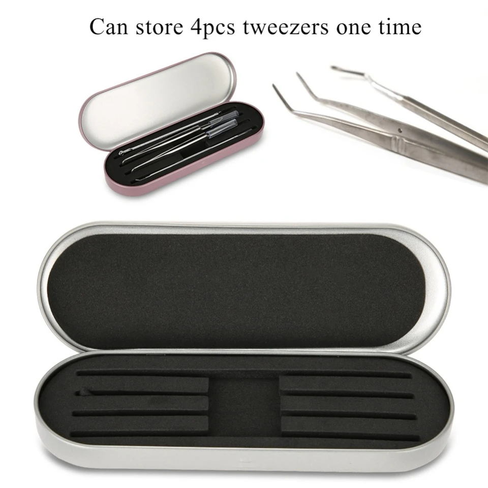 1PC Portable Eyelash Tweezer Storage Box Lash Tweezers Case Protective Brushes Pencil Eyeliner Case Organizer Makeup Tools