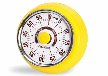 

Mechanical Kitchen Timer 60 Minutes Cooking Timer Home kitchen Decoration Yellow Countdown Reminder Alarm Clock