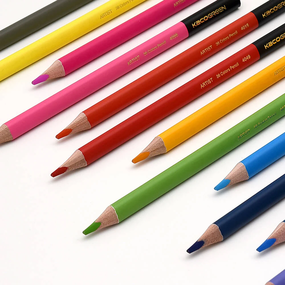 Новые 36 шт. цветные карандаши для рисования Xiaomi Mijia KACOGREEN, 36 цветных карандашей для рисования, набор гладких карандашей 4,0 мм для студентов-художников