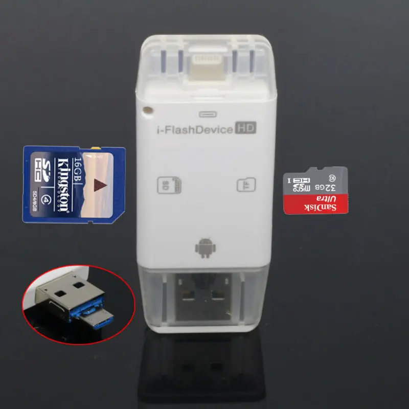 Buy 3in1 SD TF External Memory Card Reader For iPhone
