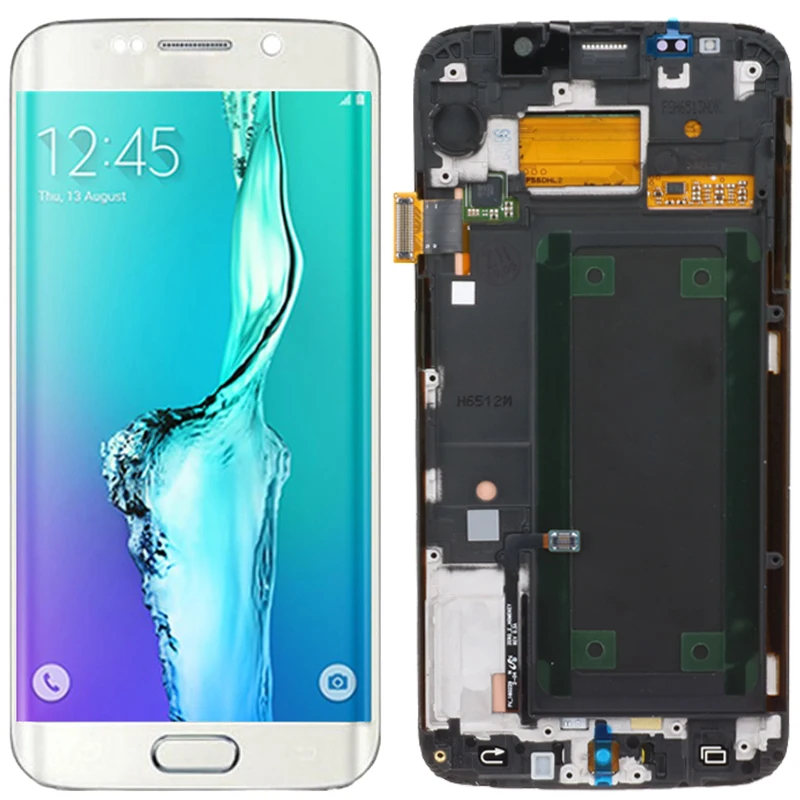 G925F ЖК-дисплей для samsung Galaxy S6 Edge ЖК-дисплей рамка сенсорный экран ЖК-дисплей S6 Edge экран дисплей с красными тенями