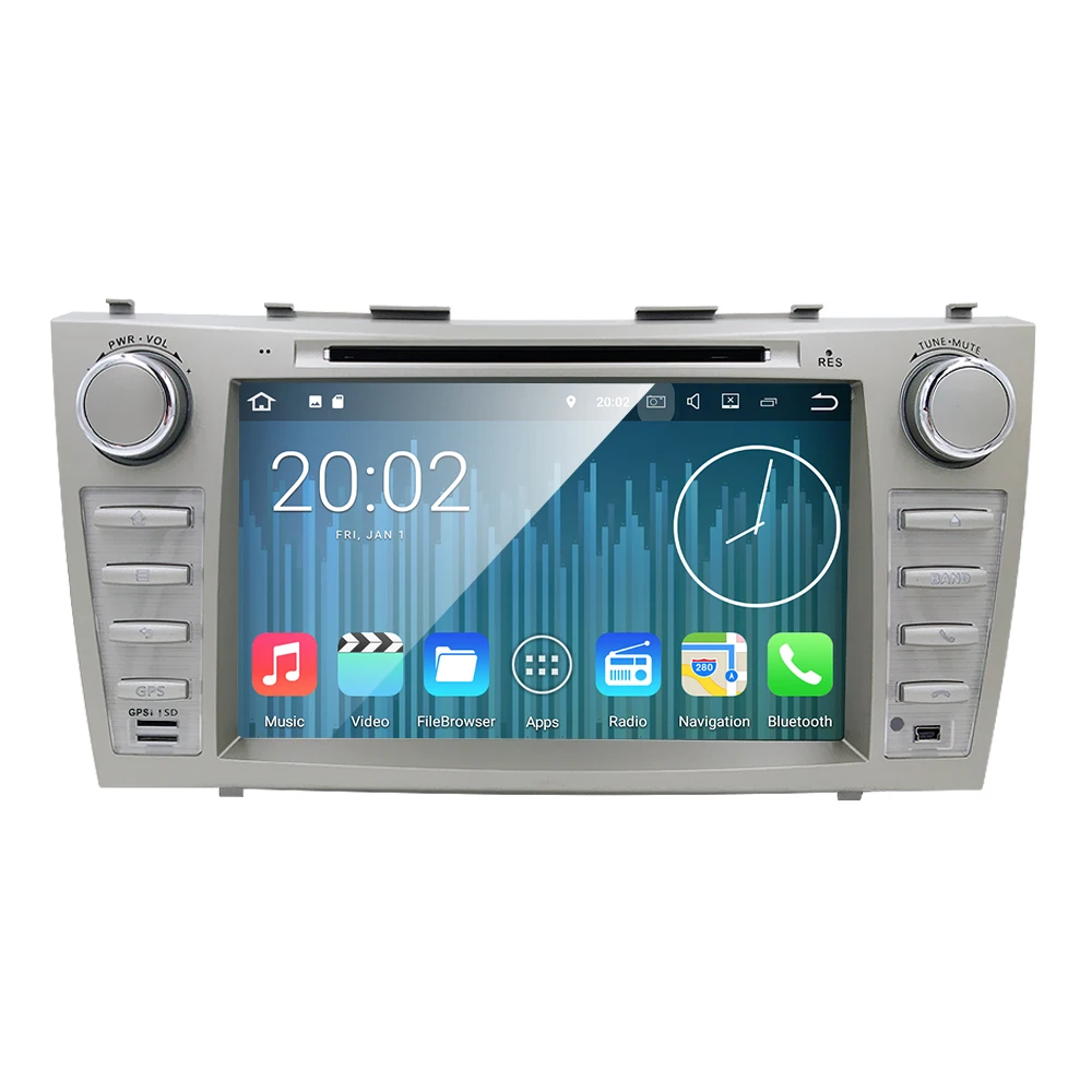Quad core 1024*600 HD 2din Android7.1 car dvd player For CAMRY2007-11 auto radio double din with Mirror-link Bluetooth OBD2 DVBT