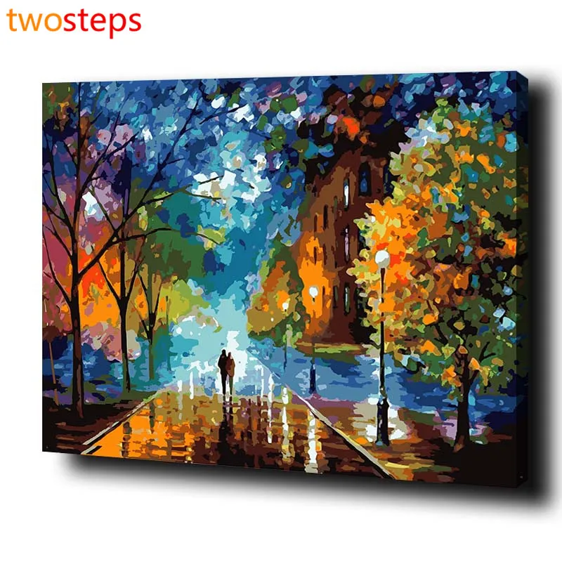 TwoSteps DIY Digital Canvas Oil Painting By Numbers Coloring By Numbers