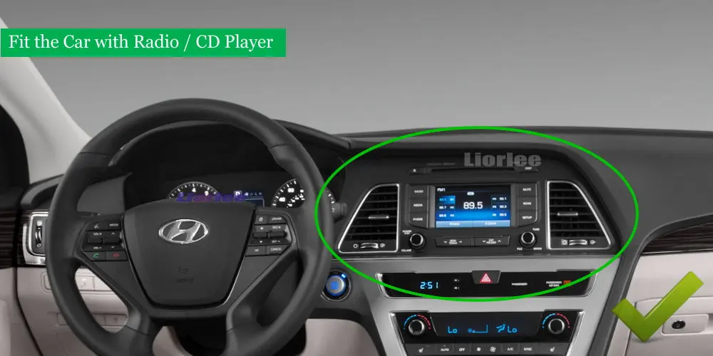 Cheap Car DVD Player For Hyundai Sonata New Rise 2015-2017 GPS Navi Navigation Android A53 Processor IPS LCD Screen Radio BT USB AUX 4