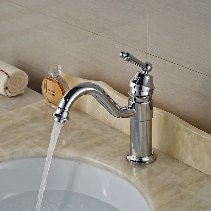 Modern One Handle Hot Cold Water Basin Sink Faucet...
