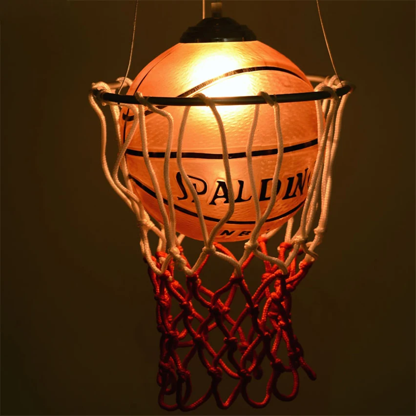Винтажные американские на спортивную тему бар футбол подвесные светильники мальчик баскетбол футбол подвесные светильники детская