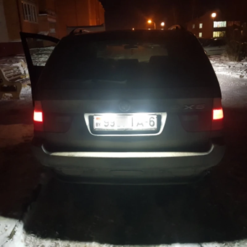 2X Белый SMD3528 светодиодный номерной знак лампа для BMW X5 E53 X3 E83 аксессуары Canbus хвост