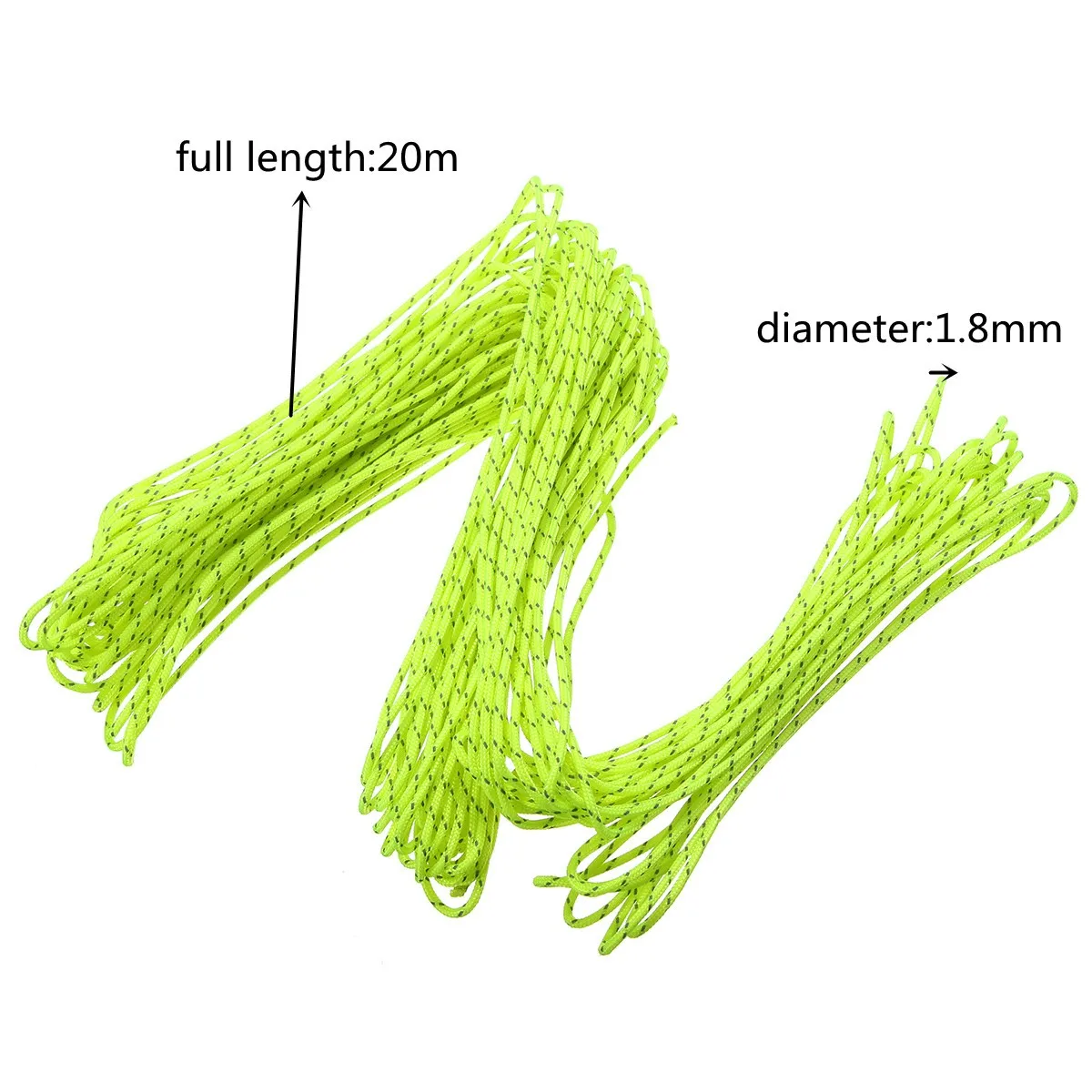 20m 1.8MM Reflective Guyline Camping Tent Rope Runners Guy Line Cord Paracord Outdoor Sports Camping Hiking Tent Accessories 20m 1.8MM Reflective Guyline Camping Tent Rope Runners Guy Line Cord Paracord Outdoor Sports Camping Hiking Tent Accessories