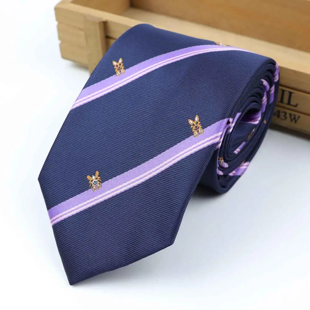 Формальный стандартный размер, галстук для жениха, джентльмена, мужские галстуки, вечерние, полиэстер, тонкая стрела, 8 см, шелковый галстук - Цвет: 30