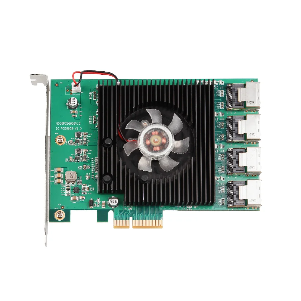 IOCREST 16 портов SATA 6G PCI Express контроллер карты Marvell 88SE9215 чипсет PCIe to SATA III 3,0 с mini sas to 4 sata кабель