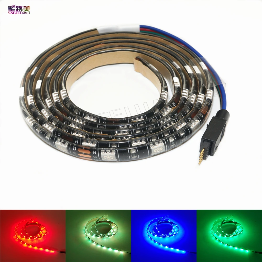 DC5V USB RGB светодиодный светильник 5050 гибкий 1 м 2 ТВ фоновый ing клейкая лента черный