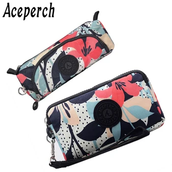 

ACEPERCH Women 2019 Girl Original Estojo Case Original Mujer Purse Wallet Girls Nylon Monkey Pencil Bags Bolsas Carteira Feminin