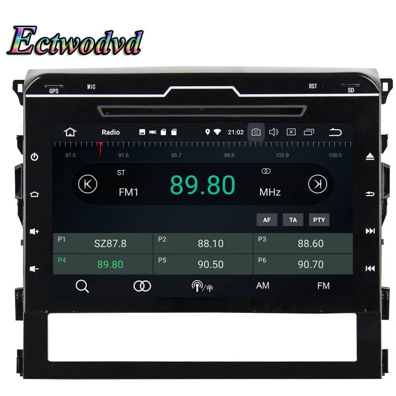 Excellent Ectwodvd Octa Core 4G RAM 64G ROM Android 9.0 Car Multimedia DVD Player GPS HeadUnit for Toyota Land Cruiser 2016 2017 2018- 7