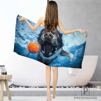 

Custom puppy-black (1) Bathroom Washcloth Towels Face Towel/Bath Towel Shower Towels Size 33x74cm/72x143cm#18-12-16-03-111